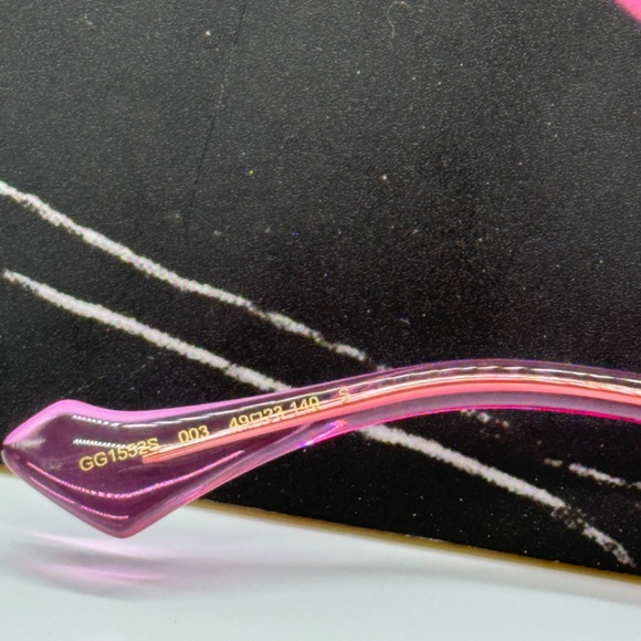 NEW GG1552S 003 GUCCI PINK BUTTERFLY WOMEN SUNGLASSES GUCCI - Picture 11 of 14